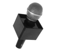 ibasenice Simulation Microphone Props for Boys and Girls Microphone Toy for Pretend Play and Role Play for Christmas Halloween and Stage Performances Square Flag Accessory