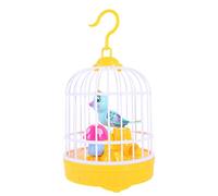 ibasenice Singing Chirping Moving Bird Sound Activated and Battery Operated Realistic Parakeet for Kids Yellow