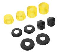 ibasenice Skateboard Shock Absorbing Bushings Set Yellow Suspension Pads Pivot Cups Washers for Longboard and Roller Skate Maintenance