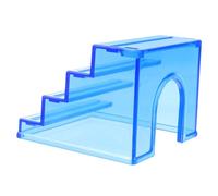 ibasenice Slip Acrylic Hamster Ladder with Hideout Clear Small Animal Climbing for Hamsters Guinea Pigs and Rats Cage Ramp for Exercise and Enrichment Sky Blue Design