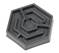 ibasenice Slow Feeding Pet Bowl for Dogs and Cats, Creative Petal-shaped Resin Feeder with Rounded Corners, Adorable Design to Prevent Choking and Healthy, Compact Grey Bowl