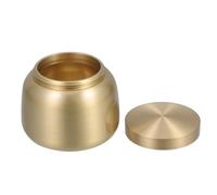 ibasenice Small Brass Urn for Human Ashes and Pet Ashes with Secure Seal, Compact Design, Sturdy Cremation Keepsake Storage Jar Suitable for Home or Office Memorial