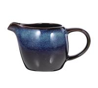 ibasenice Small Ceramic Pitcher Coffee Milk Cream Pitcher European Style Creative Design Blue Ceramic with Handle and Spout Controlling The Flow Convenient for Pouring Suitable for Afternoon