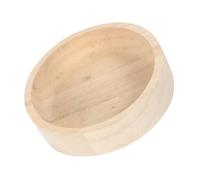 ibasenice Small Wooden Pet Food Dish for Hamsters Chinchillas and Rabbits Durable Oak Feeding Bowl for Guinea Pigs Compact Safe Natural Wood Feeder for Small Animals