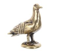 ibasenice Solid Brass Pigeon Figurine with Vintage Design, Elegant Tabletop Dove Statue Decor Featuring Longterm Shine for Desktop Art Sculptures Collection and Living Rooms