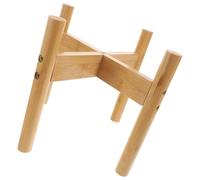 ibasenice Space-saving Bamboo Plant Stand for Small Plants and Flowers Easy to Assemble Rustic Wooden Flower Pot Holder for Corner Home Decor and Indoor Display