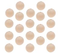 ibasenice Spacer with Crafts Decorations Beads Making and Home for 50pcs Round Wood Natural Unfinished Simple Multiple Sizes for Bracelet