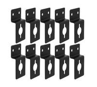 ibasenice Speaker Wall Mount Bracket Heavy Duty Iron 10pcs | Black Flat Finish, Robust Back Hooks, Low Profile Support, for Wall Mounted Racks and Speakers
