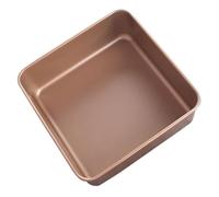 ibasenice Square Cake Pan for Baking with Solid Bottom and Elevated Design, Carbon Steel Classic Cake Roaster Pan Suitable for Oven Baking Breads, Brownies, and Vegetables