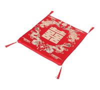 ibasenice Square Chinese Style Dragon Phoenix Kneeling Pad Ergonomic Support, Seat Cushion for Office, Garden, Wedding and Tea Ceremony