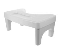 ibasenice Squatting Toilet Stool with Non-Slip Pad, Small Gray Bathroom Footstool for Adults, Portable Step for Home and Bathroom Use