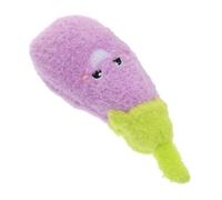 ibasenice Squeaky Eggplant Dog Lightweight Plush Chew with Realistic Vegetable Design for Puppies Cats Interactive Training and Enrichment Indoor Outdoor Play