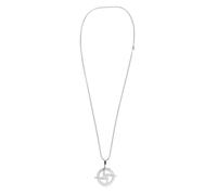 ibasenice St Brigid’S Cross Necklace Silver Pendant Religious Catholic Prayer Amulet Christian Crucifix Chain Jewelry for Men Women