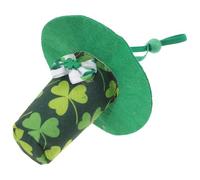 ibasenice St Patrick's Day Pet Prop Green Polyester Cotton Pet Hat Lightweight Comfortable Charming Pattern Design Adorable Fashion Accessory for Dogs and Cats