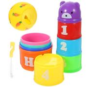 ibasenice Stacking Cups for Rabbits Months Toys Rabbit Food Cup Toys Treat Ball Cleaning Brush Kit