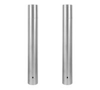 ibasenice Stainless Steel Birth Certificate Holder Tube 2pcs | Portable Cylinder Design, Waterproof Protection, Easy Access Opening, Silver Finish for Documents and Marriage Certificate