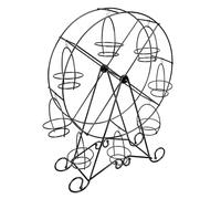 ibasenice Stainless Steel Cake Rack Ferris Wheel Cake Dessert Display Holder Modern Elegant Black Rotating Cupcake Stand with Decorative Effect for Party Wedding