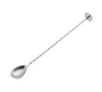 ibasenice Stainless Steel Cocktail Bar Spoon 28cm Long Threaded Swizzle Stick for Stirring Cocktails Dishwasher Safe Bartender Tool Suitable for Using and Entertaining