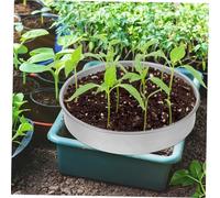 ibasenice Stainless Steel Germination Tray Compact Plant Growing Nursery Tray for Succulents Cacti Vegetables Breeding Container for Indoor and Outdoor Gardening