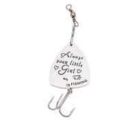 ibasenice Stainless Steel Guitar Pick Fish Hooks I Love You More Than You Love Fishing Design Triple Hooks for Outdoor Fishing Durable Bait for Anglers