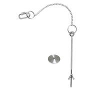 ibasenice Stainless Steel Hanging Feeder for Chickens Animals Durable Food Holder with Chain Vegetable Skewer Fruit Fork for Bird Feeding Attracts Engages Poultry