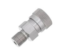 ibasenice Stainless Steel High Pressure Hose Adapter with Quick Connect Female Coupler, Threaded Male Fitting for Air Compressor Hose, Suitable for Mountain Bikes and Outdoor Emergency