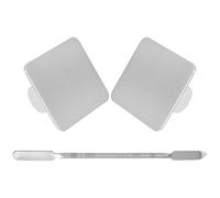 ibasenice Stainless Steel Makeup Mixing Plate for Foundation with Finger Ring Design, Hard to Break or Deform, for Beauty Salons and Professional Nail Art Shops,