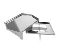 ibasenice Stainless Steel Outdoor Folding Grill Stand with Elevated Base for Camping Bbq Stove Rack for Charcoal Bbq Portable Raised Grill Rack for Picnic and Outdoor Cooking