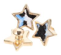 ibasenice Stainless Steel Watch Charms Delicate Jewelries Style 3pcs for Decorative Leopard Print Star Nails Not Easy to Fade Silicone Watch Band
