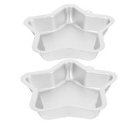 ibasenice Star Shaped Cake Pans 2Pcs, 9-Inch Novelty Five-Pointed Star Baking Moulds Non-Stick Aluminum Alloy for Creative Workshops and Fondant Cakes