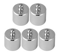 ibasenice Steel Calibration Weights Silver Chrome Plated 100g for 5pcs Scale Balance Calibration, Accurate Oxidation-resistant Teaching Prop and Digital Scales and Laboratory Use
