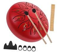 ibasenice Steel Tongue Drum Ethereal Drum Percussion Instrument Kit Accessories 6-Inch 11-Tone Small Portable Finely Polished for Music Education Yoga Meditation Sturdy Easy to Use