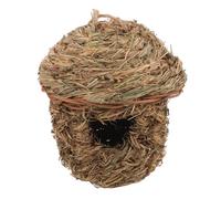 ibasenice Straw Bird House Decor Handwoven Hummingbird Nest for Outdoor Use Durable Grass Design for Birds Enhances Garden Aesthetics