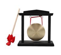 ibasenice Sturdy Wooden Gong Rack Handcrafted Traditional Chinese Gong for Decor Healing and Meditation