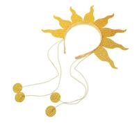 ibasenice Sun Headband Flame Headband Shimmering Fire Party Accessory for Halloween Rave Festivals Bead Chains for Boys and Girls Adults
