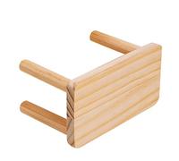 ibasenice Table Small Pet Wooden Climbing Platform for Chinchilla Squirrel Hamster Guinea Pig Toy