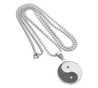 ibasenice Tai Chi Stainless Steel Necklace Protection Necklace Men Metal Pendant Men Simple Pendant