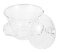 ibasenice Tea Cup Saucer Set Traditional Chinese Style Glass Teaware 200 Ml Capacity Easy to Clean with Good Decorative Effect Office Accessory for Co-Workers and Family