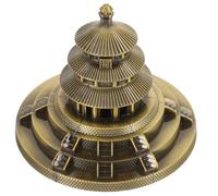 ibasenice Temple of Heaven Decor Chinese Ancient Architecture Model Metal Creative Unique Design Practical Home Decoration for Office and Home