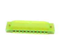 ibasenice Ten Holes Plastic Harmonica for Boys and Girls, Portable Beginner Musical Toy, Green Small Mouth Organ Suitable for Children’s Educational Play and Music Learning