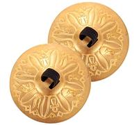 ibasenice Thumb Cymbal Props for Belly Dancing Percussion Musical Instrument Small Finger Cymbals Egyptian Style Patterns for Stage Performance and Dancing Props