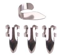 ibasenice Thumb Finger Picks Set to Make Instrument Sound Fuller more Lifelike Stainless Steel 4 Pieces Open Design Guitar Accessories for Adults Suitable for Playing Guitar