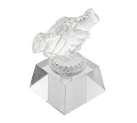 ibasenice Thumb Shaped Crystal Trophy Award Clear Decorative Desktop Ornament with Wear Resistant Lightweight Winner Trophy for Motivational Recognition and Versatile Display