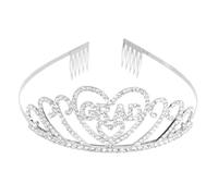 ibasenice Tiara Headband Lightweight and Delicate Silver Alloy Rhinestone Elegant Hair Accessories Enhancing Your Party Look for Graduation Time, Grads Decoration and Photo Taking