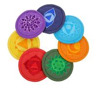 ibasenice Tibetan Singing Bowl Pads Sturdy Protective Polyester Sound Bowl Cushions 7pcs with Creative Embroidered Design for Meditation and Yoga