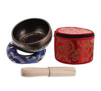 ibasenice Tibetan Sound Meditation Bowl Set Yoga Chakra Healing Bowls Handmade Tibetan Kit Living Decor Random Color
