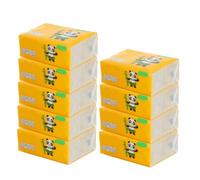 ibasenice Tissue Paper Towels Napkins Natural Bamboo Pulp 9 Packs Soft and Easy to Use Beige for Kitchen and Public Use