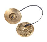 ibasenice Touch Bell Small Handmade Brass Cymbals for Yoga Meditation Religious Ceremony for Home Temple Use