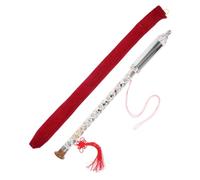 ibasenice Traditional Chinese Bawu Instrument g Tuning Ethnic Vertical Flute Detachable Blue and White Porcelain Style Chinese Wind Instrument for Adult Music Lovers