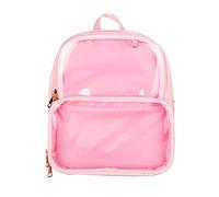 ibasenice Transparent Jelly Backpack for Teen Boys Stylish Fashion School Bag with Adjustable Straps Lightweight Pink Casual Daypack for Teens